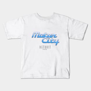 Motor City Detroit Michigan Kids T-Shirt